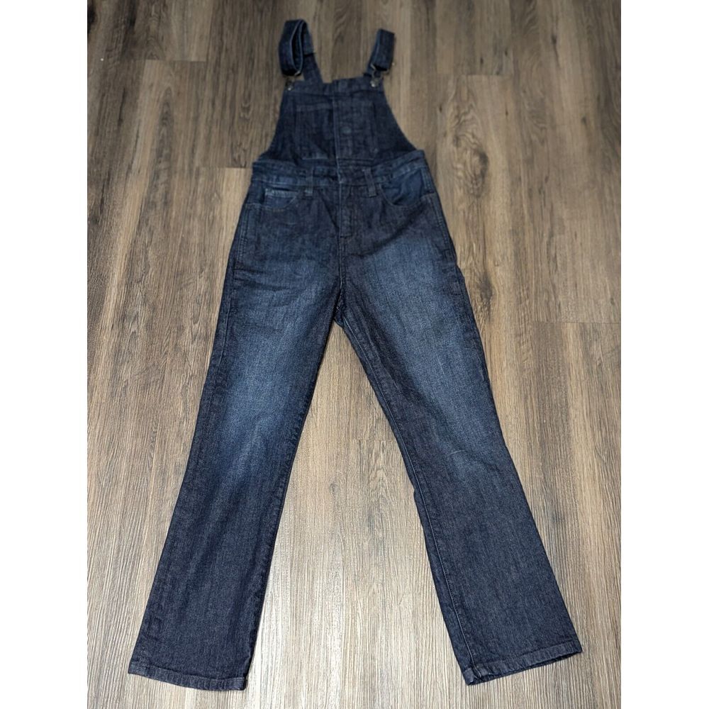 Lucky‎ Brand Bridgette Slim Dark Wash Denim High Waist Straight Overalls Size 0